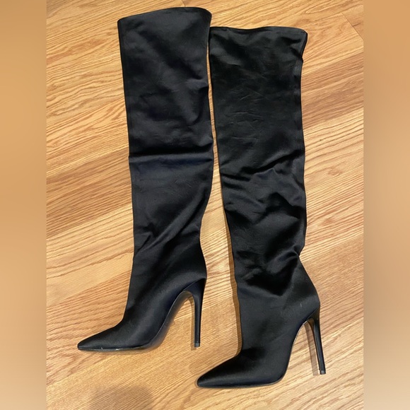 Kendall + Kylie satin over the knee boots - Picture 3 of 5